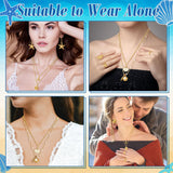 18 Pcs Seashell Starfish Jewelry Set for Women Seashell Earrings Rings Boho Mermaid Layer Charm Necklace Beach Bracelets Natural White Anklet Set for Summer Mermaid Accessories Gift(Gold,Shell)