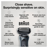 Braun Series 6 6046cs Electric Razor for Men, Wet & Dry, Electric Razor, Rechargeable, Cordless Foil Shaver with Charging Stand, Travel Case and Precision Trimmer, Black