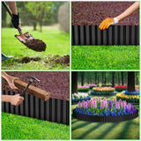 Garden Edging 0.06" Corrugated Metal 6" x 20', Galvanized Steel Border