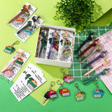 Sayglossy 36 Sets Dumpster Fire Gifts Christmas Funny Ballpoint Pens Acrylic Keychains and Bookmarks Employee Emotional Support Appreciation Gifts Bulk for Office Coworkers Staff Team