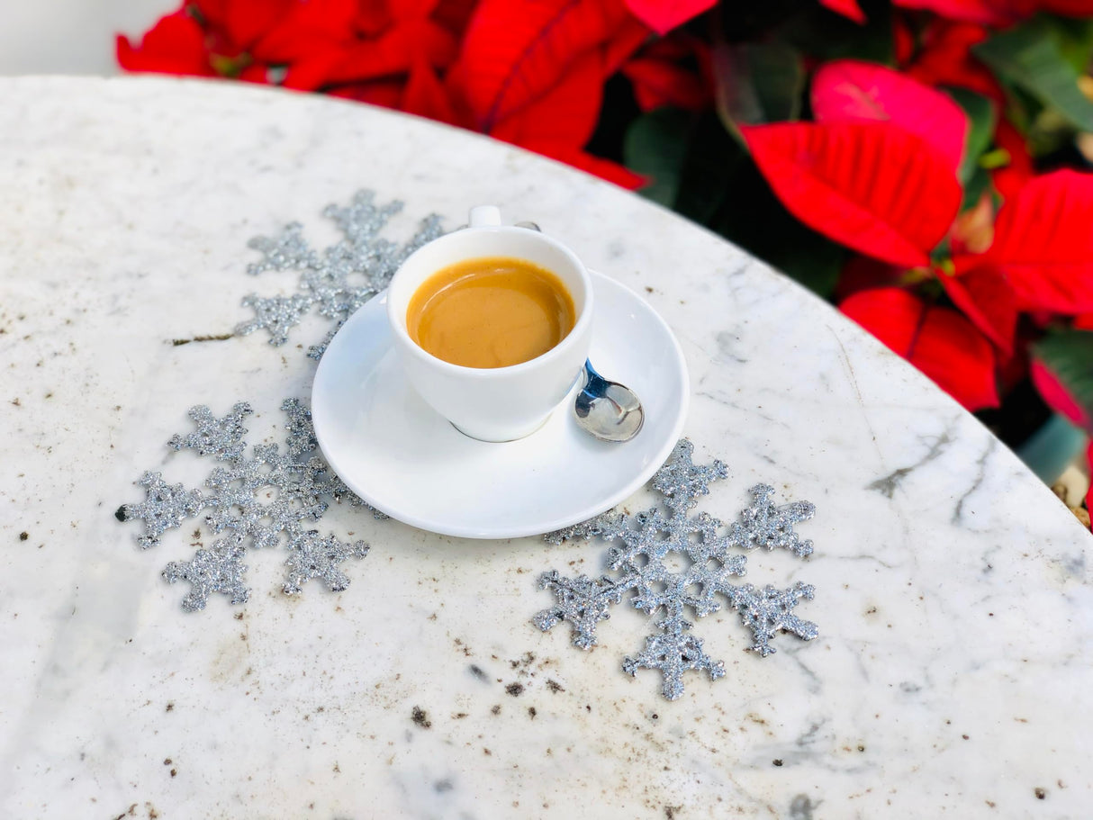 Barnie's Santa's White Christmas Ground Coffee with Coconut, Caramel, and Warm Vanilla Flavors, Medium Roasted Arabica Coffee Beans, 12 oz Bag (Pack of 3)