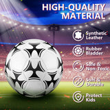 Tradder 4 Pack Operation Christmas Soccer Balls Bulk with Pump Size 3 4 5 Deflated Soccer Balls for Outdoor Indoor Sport Gift for Youth Teens Adult Charity Donation(Mixed Style,Size 5)