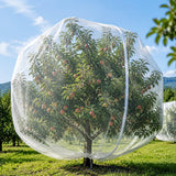 Extra Large 1Pack 15×15Ft Fruit Tree Netting with Drawstring & Zipper - Reusable Plant Protection Bag, Heavy Duty PE Mesh Cover for Blueberry Bushes - Blocks Birds/Deer/Squirrels