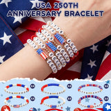 Highergo Patriotic Bracelet Wristband Bulk, 24 Pcs, Fresh