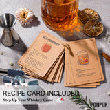 PONPUR Boss Gifts for Men, Decanter Set with Stones & Glasses, Best Boss Day Birthday Gift, Office Farewell Gifts for Boss, Mentor, Manager, Leader, Unique Stocking Stuffers Christmas Presents