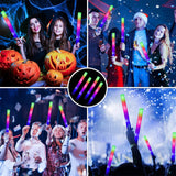 EXCECAR 45PCS Foam Glow Sticks, LED Light Up Foam Sticks with 3 Modes Flashing Changing, Glowing in The Dark for Event Party Wedding Halloween Christmas Concert Supplies