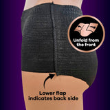 Always Discreet Boutique Incontinence and Postpartum Underwear for Women, Maximum Protection, Small/Medium, Black, 20 Count