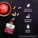 ORGANIC INDIA Essential Female Herbal Supplement - Hormonal Balance, Women's Formula, Reproductive Health, Adaptogen, Ayurvedic, USDA Certified Organic, Non-GMO - 90 Capsules