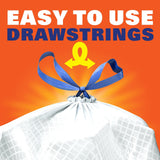 Hefty Ultra Strong 13 Gallon Trash Bags, Tall Kitchen Trash Bags 13 Gallon Size, Drawstring Closure, Continuous Odor Control, White, Lavender and Sweet Vanilla Scent, 110 Bags