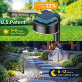 Ahaorigin 12 Pack Solar Pathway Lights Outdoor, 12 Brighter LED Solar Lights Outdoor Waterproof, Up to 12 Hrs Modern Path Light for Yard Garden Walkway Driveway Lawn, Cool White
