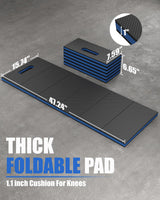 Sevenjungle Foldable EVA Utility Mat with Handle, Heavy Duty Mechanic Mat for Kneeling, Workouts, Garages, Gardening, Camping, Picnics, Outdoor Adventures and Home Gyms, Blue
