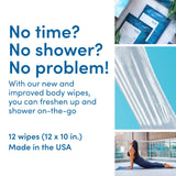 YUNI Beauty Large Body Wipes (Peppermint Citrus, 30 Count) Super Soft Moist Showerless Wipes that Cleanse & Deodorize - On-the-Go No Rinse Body Cleanser - Biodegradable Individually Wrapped