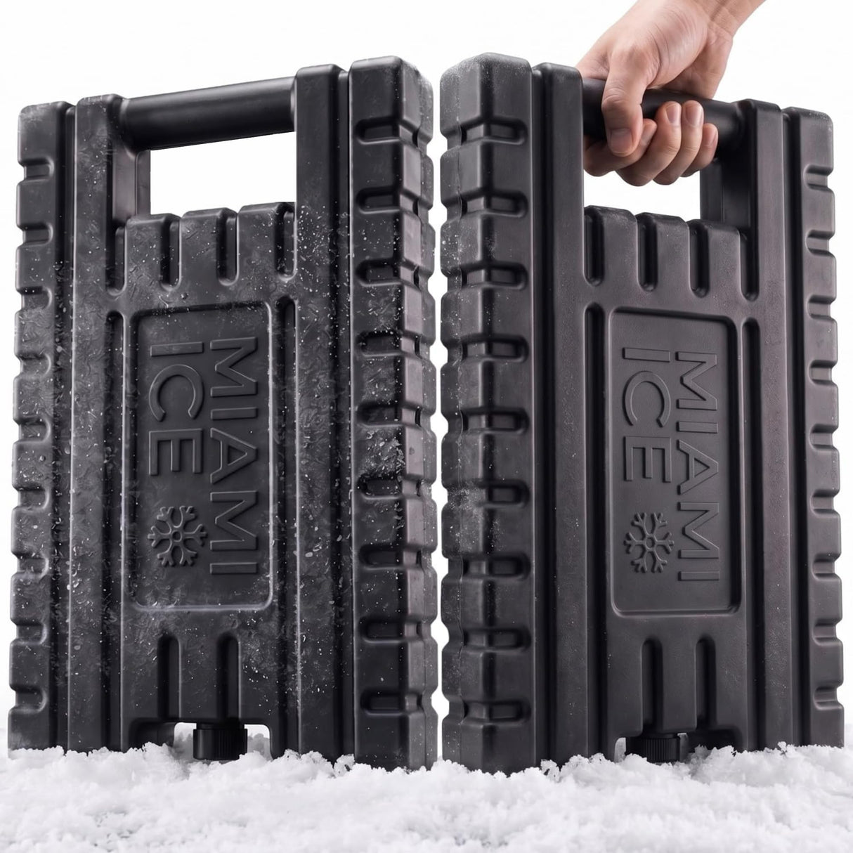 Miami Ice Reusable XL Cooler Ice Pack (12"x9") | Replaces 7 lbs of Ice, Stays Cold up to 96 Hours, BPA-Free, Built-in Handle, Large Frozen Ice Packs for Cooler (3-Pack)