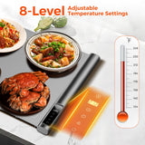 Warming Mat for Food,Silicone Electric Warming Tray for Buffets Party and Home,10s Fast Full Surface Food Heating pad,Portable Design for Daily Use,8 Temperture Settings & 1-6h Timer (Dark Grey)