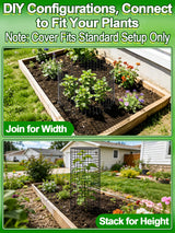 16''H x 11''Dia Plant Protectors from Animals - Full-Protection Anti-Rust Plant Cages with Covers for Outdoor Plants, Wire Garden Cloches for Plants Strawberry Keeping Chicken Rabbits Out, 4 Sets