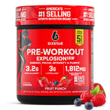 Six Star Pre-Workout Powder for Men & Women, Fruit Punch, 30 Servings