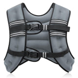 ZELUS Weighted Vest, 6lb/8lb/12lb/16lb/20lb/25lb/30lb Weight Vest with Reflective Stripe for Workout, Strength Training, Running, Fitness, Muscle Building, Weight Loss, Weightlifting, Grey(16 lb)