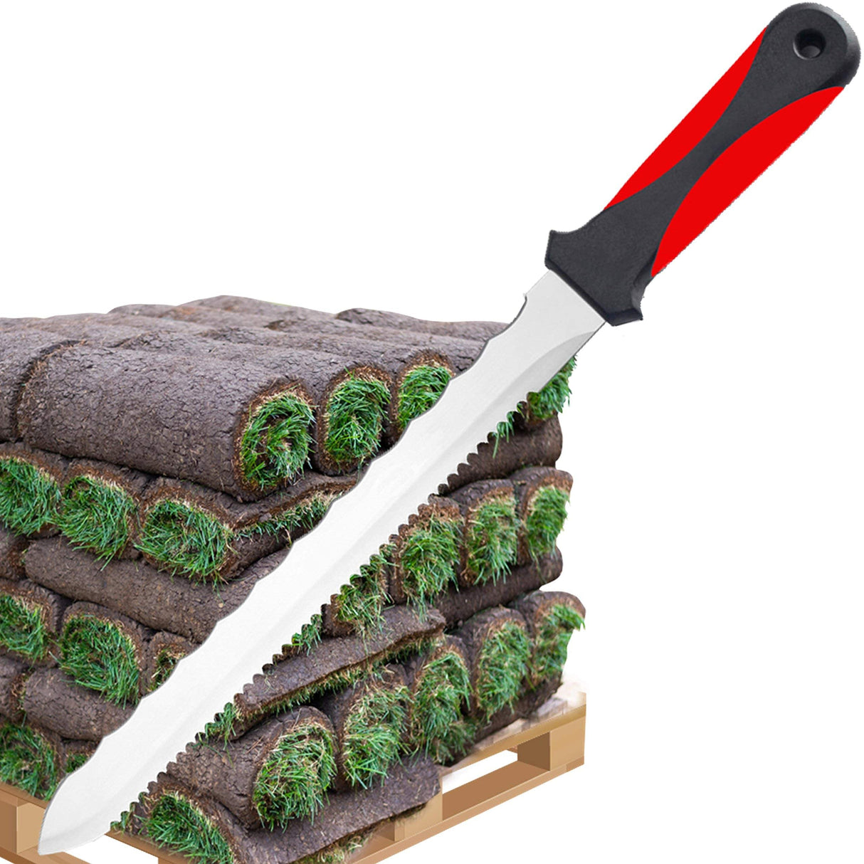 Keyfit Tools SOD Knife Professional Contractor Grade 304 Stainless Steel Blade Sod Cutter Trim New Sod Edging Beds Overgrown Valve Box Sprinkler Heads Like Hunter PGP Raise Repair Remove Sprinklers