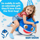 JITTERYGIT Baby Shark Bouncy Animal Plush - Daddy Shark Official Nickelodeon Music & Sing Toy - Christmas & Birthday Gifts for Kids & Toddlers (Boys & Girls) Ages 2-4 Years Old (Blue)