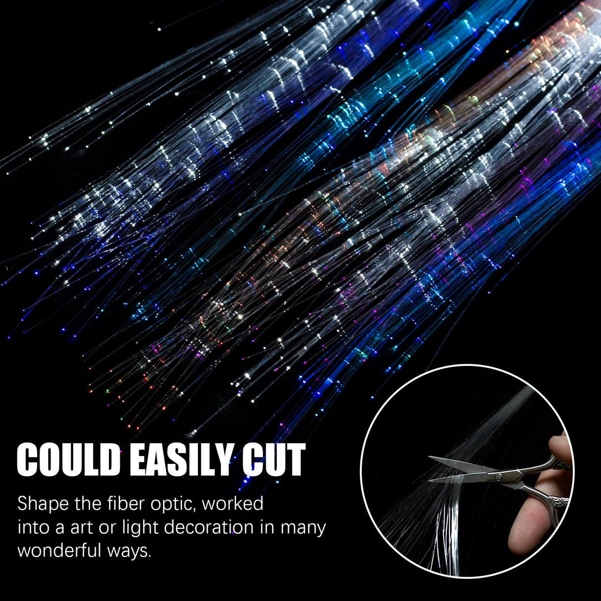 25 Pack Led Light Up Fairy Hair Accessories Braid Extension Clips for Women Girls, Glow in the Dark Party Favors Supplies Neon Rave Accessories Wig for Festival Halloween Christmas Birthday