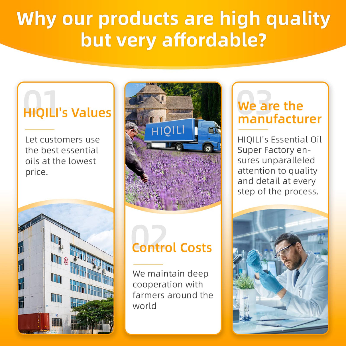 HIQILI 16 Fl Oz Orange Essential Oil, Pure and Natural for Diffuser, Skin - 500ML