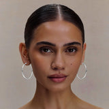 Gokeey Silver Earrings for Women Trendy, Hypoallergenic Silver Hoop Earrings for Women, Small Hoop Earrings Huggie Hoops Earrings for Jewelry Gifts 14mm 20mm 30mm 40mm