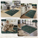 Anidaroel Floral Office Chair Mat for Hardwood & Tile Floor, 48"x60" Desk Chair Mat for Home Office, Under Desk Rug for Rolling Chair, Non Slip Computer Chair Mats, Low-Pile Carpet Protector Rug