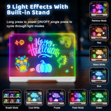 Geokay 16" Rechargeable LED Drawing Board with 9-Color Light Effects