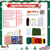 Pnytty Christmas Crochet Kit for Beginners Adults Knitting Starter Kit 24 Different Designs with Step-by-Step Video Tutorials Easy Knitting Soft Yarn Surprise Box Crochet Kit for Holiday Gift