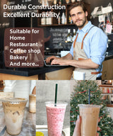 24 oz Clear Plastic Cups with Lids and STRAWS, Disposable Drinking Cups for Cold Drinks, Iced Coffee, Milkshakes, Smoothies, 25 Sets