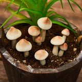 Taiyin 10 Pcs Luminous Mushroom Miniature Garden Mushrooms Outdoor Decor Waterproof Glow in The Dark Yard Decor for Fairy Outdoor Garden Micro Landscape Terrarium Christmas Tree