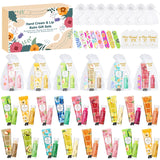 YUEONEWIN 24 Sets Bulk Gifts For Women, Hand Cream Lotion, Lip Balm, Mini Nail Files Gifts Set with Organza Bags, Thank You Card, Baby Shower Bridal Wedding Favor for Guests, Christmas Gift for Women