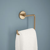 Delta Trinsic (1-Pack) Hand Towel Holder Champagne Bronze Towel Racks for Bathroom Wall Square Towel Ring Holder for Bath Towel Hanger for Kitchen, Bathroom Accessories 759460-CZ