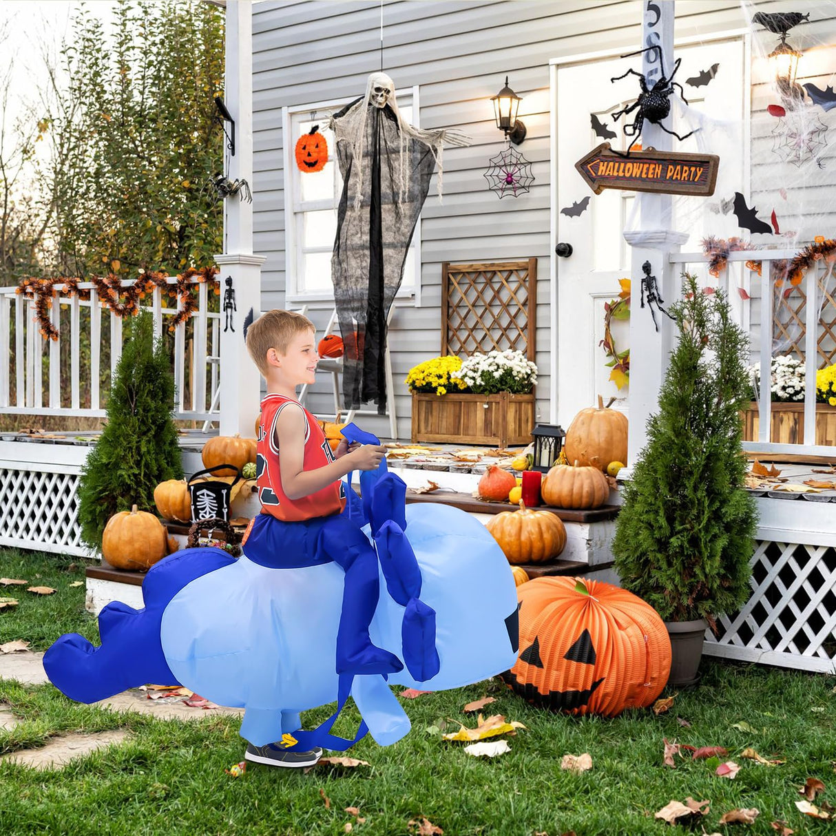 FANFX Cartoon Axolotl Costume Inflatable Costume for Adult and Kids Christmas Blow Up Costumes Cute Unisex Suit for Animals Cosplay Holiday Party with Adjustable Waistband