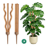 3-in-1 Moss Pole, Bendable 30IN Monstera Plant Support for Indoor-2 Pack
