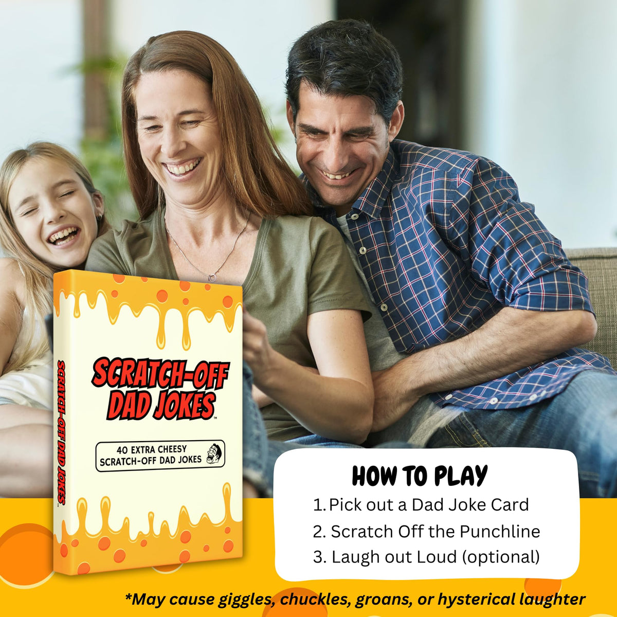 Scratch Off Dad Jokes - Dad Gift Ideas, Great for Fathers Day, Stocking Stuffers, White Elephant and Birthday Ideas - Set Includes 60+ Extra Funny Dad Jokes