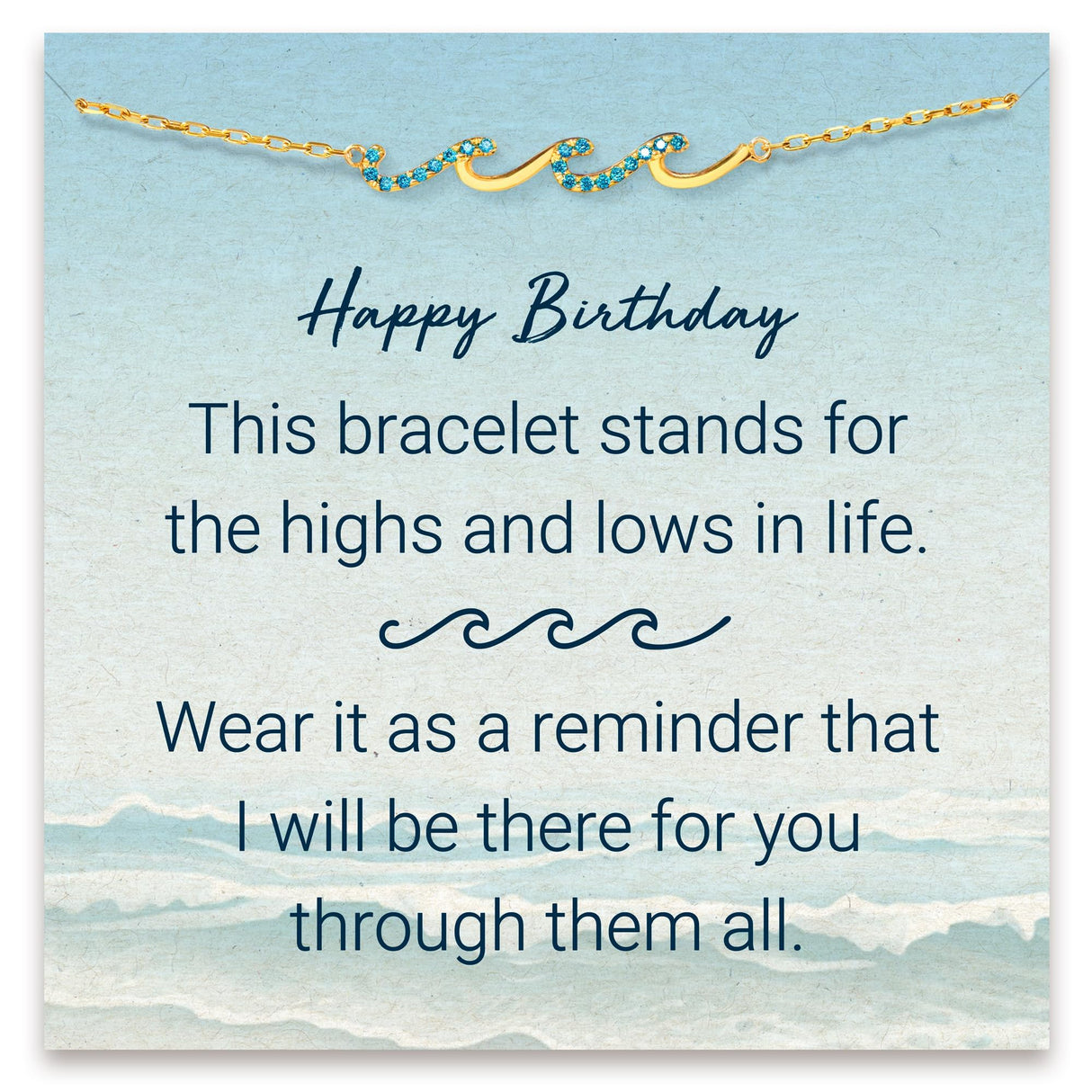 STORYJEWELLERY Birthday Gifts for Women, 925 Sterling Silver Wave Bracelet