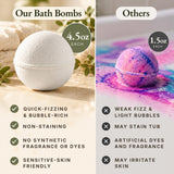 Bath Bombs Gift Set - USA Made with Organic & Natural Ingredients