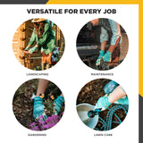 Wells Lamont Women's Hybrid Work/Gardening Gloves | Water-Resistant HydraHyde Leather | Large (3204L)