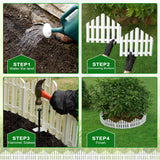 CooTentler Garden Edging Border No-Dig 13FT White 9.3 Inch Tall Landscape Edging with 14pcs Stakes for Decorate the Garden