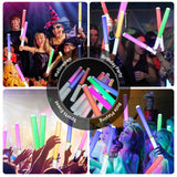 Bsgifts LED Glow Sticks 6 Pack, Reusable Light Up Toys 15 Colors Light Stick Bulk, Glow Party Supplies for Wedding, Birthday, Raves, Concert, Camping, New Year, Halloween, Christmas (with AAA Battery)