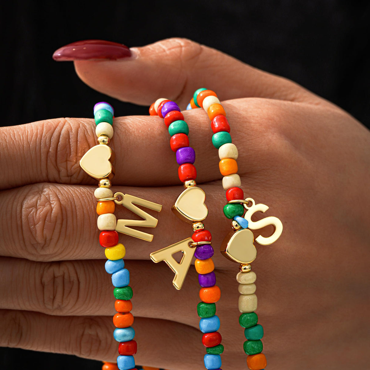 Eaciy Dainty Colorful Initial Necklace for Women Trendy Jewelry Gifts
