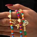 Eaciy Dainty Colorful Initial Necklace for Women Trendy Jewelry Gifts