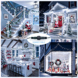 JMEXSUSS 250 LED White Christmas Lights Outdoor, String Lights Plug in