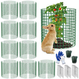10 Pack Plant Protectors from Animals | 30PCS 13"x13" Metal Wire Mesh Garden Plant Cages for Gardening Supplies | Chicken Wire Cloche Plant Protectors for Rabbits Chickens Ducks