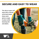 Wells Lamont Women's Work Gloves, Water-Resistant HydraHyde Gardening Gloves, Green, Medium (3249M)