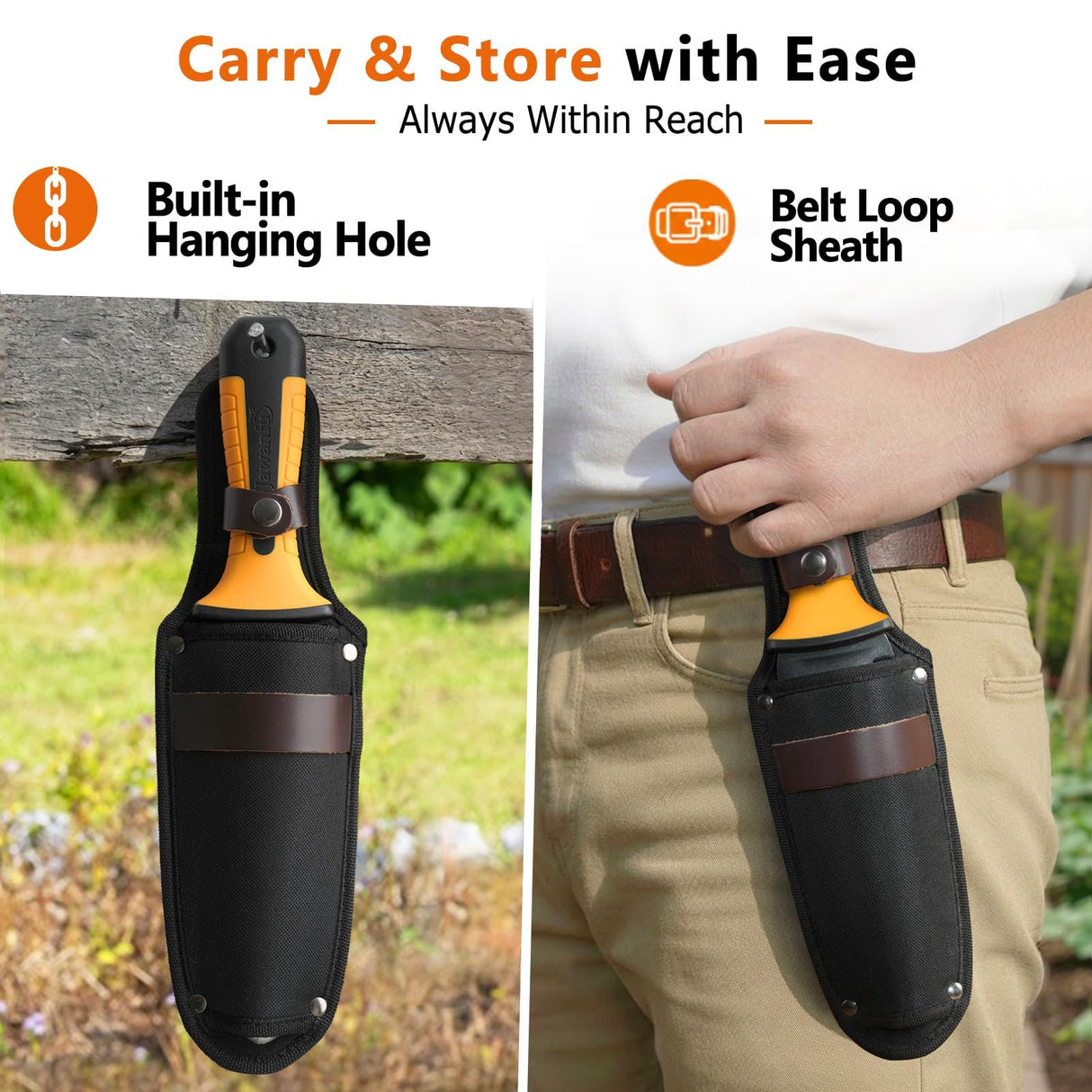 Jawanfu Garden Knife, Hori Hori Garden Tool for Digging, Weeding, Planting