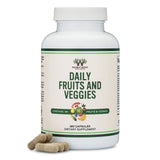 Fruits and Veggies Supplement (Daily Blend of 49 Different Fruits and Vegetables, 23 Veggies and 29 Fruits) 1,500mg Servings, 180 Capsules (No Fillers, Vegan Safe, Non-GMO) by Double Wood