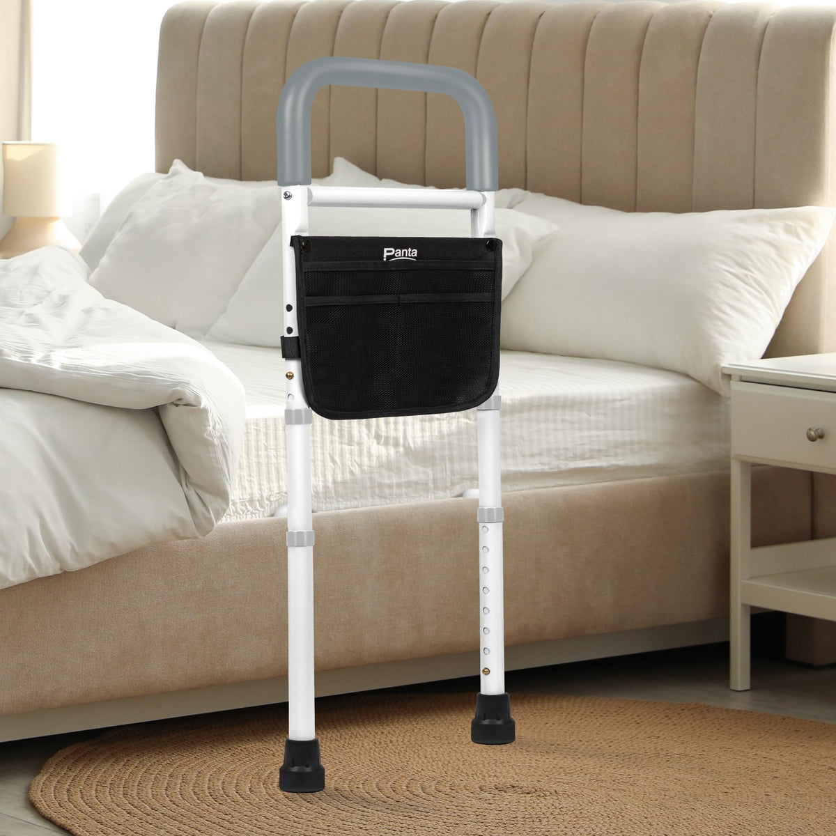 Bed Leg Rails Front Panta Bed Rails for Elderly Adults Safety, Adjustable Bed Assist Rails ...
