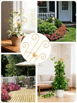 Whtawtaw 4Pcs 30" Indoor Plant Trellis for Potted Plants, Gold